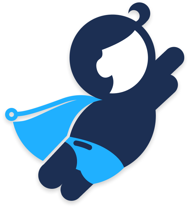 Flying baby character